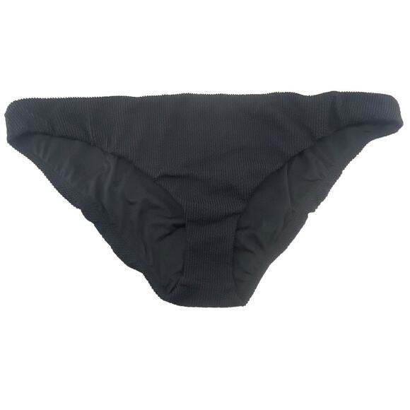 J Crew Scrunchie Bikini Bottom Black Hipster Size 3X BH480 New - Picture 1 of 5
